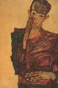 Egon Schiele Self-Portrait with Hand to Cheek (mk12)